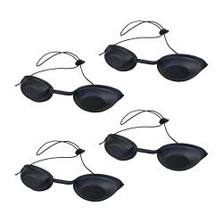 4 Stück Solarium Brille, Schutzbrille Solariumbrille Sonnenschutz Brille für Sonnenbank Beauty Patienten Sonnenbrille(Schwarz) von Mount Kumgang