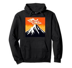 Vulkan-Silhouette – Berg ausbrechend – Felsen – Lava Pullover Hoodie von Mountain Erupting - Rocks - Lava