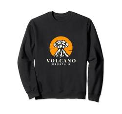 Vulkan-Silhouette – Berg ausbrechend – Felsen – Lava Sweatshirt von Mountain Erupting - Rocks - Lava