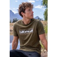 3 Peaks Herren Bio-Baumwoll T-Shirt - Khaki von Mountain Warehouse