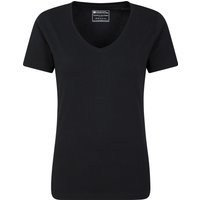 Basic Damen T-Shirt mit V-Ausschnitt - Schwarz von Mountain Warehouse