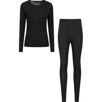 Damen Merino Top und Hosen-Set - Schwarz von Mountain Warehouse