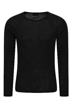 Mountain Warehouse Merino-Funktionsshirt Herren - schnelltrocknende, warme Thermounterwäsche, leichtes Merino-Unterhemd, Sportoberteil für Winter & Ski Schwarz Large von Mountain Warehouse