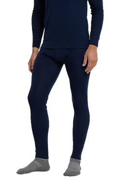 Mountain Warehouse Merino Thermohose als Baselayer für Herren - Leichte Hose, antibakteriell, atmungsaktive Hose - Für Camping bei kaltem Wetter Winter Baselayer Marineblau XXL von Mountain Warehouse