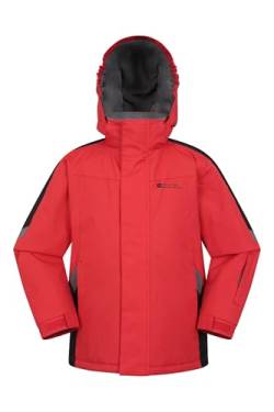 Mountain Warehouse Raptor warme Winterjacke für Kinder - wasserdichter Parka für Jungen und Mädchen, für extreme Kälte und Schnee, Ski-Jacke mit Taschen Aktiv Rot Kinder 128 DE (7-8 Jahre) von Mountain Warehouse