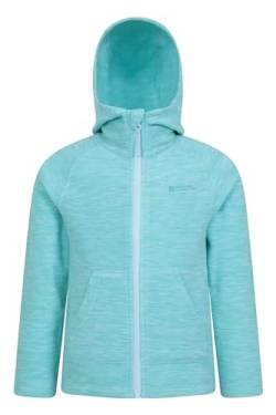 Mountain Warehouse Snowdonia II Kapuzenpullover für Kinder – Microfleece-Oberteil mit durchgehendem Reißverschluss und Fronttaschen, für Jungen und Mädchen Türkis Kinder 128 DE (7-8 Jahre) von Mountain Warehouse