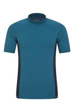 Mountain Warehouse UV-Rash Guard für Herren – Leichtes, Schnell Trocknendes und Dehnbares T-Shirt mit USF 50+ und Flachnähten – Für Herbst, Herbst Winter, Strand, Schwimmen Indigo M von Mountain Warehouse