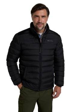 Mountain Warehouse Vista wattierte Herrenjacke - wasserfeste Regenjacke, Winterjacke mit Isolierung, warm, kuschelig - Wandern im Winter Schwarz Medium von Mountain Warehouse