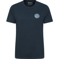 Oban Tree Ring Bio-Baumwoll Herren T-Shirt - Dark Blau von Mountain Warehouse