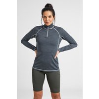 Pro Merino Damen-Midlayer - Schwarz von Mountain Warehouse