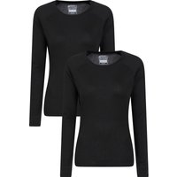 Talus Damen Rundhals Baselayer-Top - Multipack - Schwarz von Mountain Warehouse