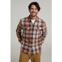 Trace Langärmliges Flanell-Shirt für Herren  - Orange von Mountain Warehouse