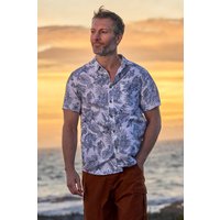 Tropical Bedrucktes Herren Kurzarm Shirt - Weiss von Mountain Warehouse