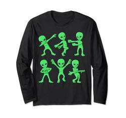 Dancing Aliens Dance Challenge Jungen Mädchen Kinder Halloween Langarmshirt von Mr Ben Halloween