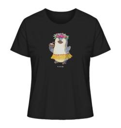 Mr. & Mrs. Panda Größe L Shirt Damen Pinguin Kokosnuss - Geschenk, T-Shirt mit Spruch, Aloha, Geburstag, Urlaub, Sprüche, Pinguine, tanzen, Lustiges von Mr. & Mrs. Panda