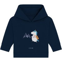 Mr. & Mrs. Panda Hoodie 12. - 18. Monat Einhorn Bergsteiger - French Navy - Geschenk, Baby Ka (1-tlg) von Mr. & Mrs. Panda