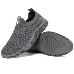 MrToNo Slip On Sneakers Herren Turnschuhe Sportschuhe Fitness Sporthalle Freizeitschuhe Atmungsaktiv Leichtgewichts Joggingschuhe Straßenlaufschuhe Bequem Laufschuhe Outdoor Walkingschuhe-HUISE47 von MrToNo