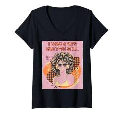 Damen Ich habe einen 90er-Jahre-R&B-Typ-Soul-Musikliebhaber T-Shirt mit V-Ausschnitt von Mrpotts73 Musik