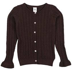 Müsli by Green Cotton Mädchen Knit Frill Cardigan Sweater, Coffee, 140 EU von Müsli by Green Cotton