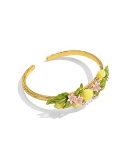 Muleike Summer Lemon LEMON Fruit Flower Bracelet Bangle Jewelry Gift for Girlfriend Birthday Gift Festival Gift von Muleike