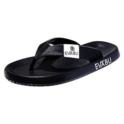 Mumuj Männer Indoor Hausschuhe Herren rutschfest Außenhandel-einfache Flipflop-Strandschuhe der Männer Mens House Hauspantoffeln Männer Warm Slipper (Black, 41) von Mumuj