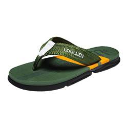 Wasserdicht Schuhe Herren Männer Modische Flip Flops Badelatschen Herren Sliders 44Herren Draußen Lässig Wandern Flip Flops Mode Strand Hausschuhe Dusche Bad Clip-Zehe Sandalen Thongs von Mumuj