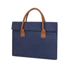 Mumuve Tragbare Laptoptasche, einfache Business-Handtasche mit großem Fassungsvermögen, für Herren, Aufbewahrungstasche für 33-38 cm (13-15 Zoll), blau, As shown in the picture (error 1-3cm) von Mumuve