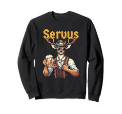 Servus Wiesn Oktoberfest Trachten lausbub Trachten Bayern Sweatshirt von Munich Oktoberfest Trachten Outfit Servus Trachten