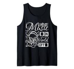 Musik auf der Welt aus Tank Top von Music Lovers Outfit for Djs And Musicians