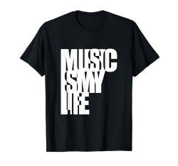 Music Is my Life Text Buchstaben Spruch Zitat DJ Fun Logo Lover T-Shirt von Music Sounds Listening Melody Beats Vibes Lover