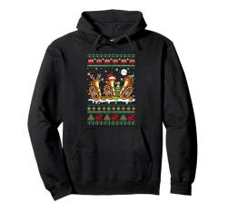 Weihnachtspullover mit drei Weihnachtsmann-Elfen, Rentier, Tubas Pullover Hoodie von Musical, Musician Christmas Costume