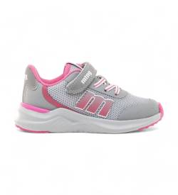 Mustang Kids Unisex für Kinder. 48975 Turnschuhe Apolo grau (34), Stoff, Wohnung, 1 bis 3 cm, Schnürsenkel, Klettverschluss, Lässig, Kinderb von Mustang Kids