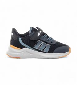 Mustang Kids Unisex für Kinder. 48975 Turnschuhe Apolo navy (36), Stoff, Wohnung, 1 bis 3 cm, Schnürsenkel, Klettverschluss, Lässig, Marine, von Mustang Kids