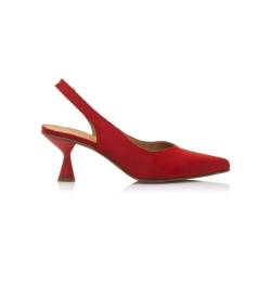 Mustang für Damen. 53376 Mandy Rote Schuhe -Absatzhöhe 6cm (39), 5 bis 8 cm, Keine, Lässig, Party von Mustang