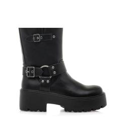 Mustang für Damen. 59354 Stiefelette Rain Schwarz (37), 5 bis 8 cm, Reißverschluss, Lässig von Mustang