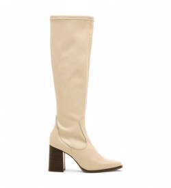 Mustang für Damen. 59662 Beige Porto-Stiefel (38), 3 bis 5 cm, Reißverschluss, Lässig von Mustang