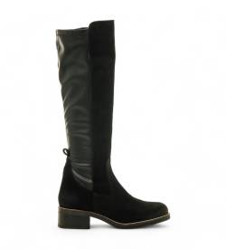 Mustang für Damen. 59677 Frontier Lederstiefel schwarz (41), 3 bis 5 cm, Reißverschluss, Lässig von Mustang