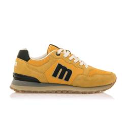 Mustang für Herren. 84711 Schuhe Joggo Track gelb (46), Stoff, 3 bis 5 cm, Schnürsenkel, Lässig von Mustang