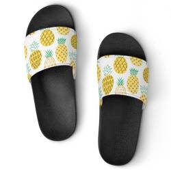 My Daily Schlappen Ananas Muster Sommer Hausschuhe Badeschuhe Herren Sandalen Damen Pantoletten, 41 von My Daily