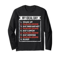 Lustiges Gleitschirmfliegen mein idealer Tag Langarmshirt von My ideal day