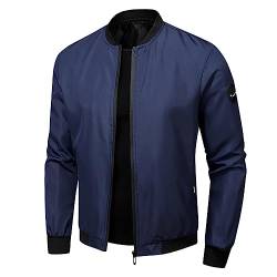 Mymyguoe Herbstjacke Herren Bomberjacke Leichte Dünner Übergangsjacke Herbst Jacke Blouson Jacken Windbreake Jacket Fliegerjacke Windjacke Pilotenjacke Sommerjacken Casual Fahrradjacke Collegejacke von Mymyguoe