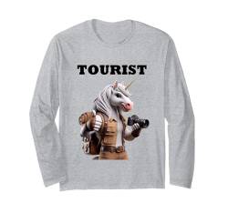 Touristisches Einhorn Familie Männer Frauen Jungen Mädchen Kind Kinder Erwachsene Langarmshirt von Mysterious Tourist Unicorn Shirt Shop