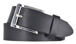 Mytem-Gear Leder Gürtel 3,5 cm Jeansgürtel Ledergürtel kürzbar (95, Schwarz) von Mytem-Gear