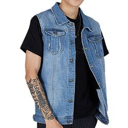 Veste Homme Weste Herren Weste Herren Weste Denim Weste Herren Jeans, blau, XL von N\P