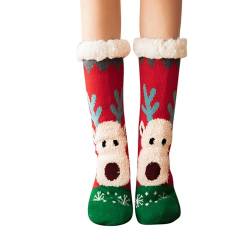 NAFING Weihnachtssocken Damen, Lustige Socken Damen, Thermosocken Damen, Warme Socken Damen, Wintersocken Damen, Weihnachts Bunte Socken, Weihnachtsstrümpfe Damen, Wollsocken Damen von NAFING