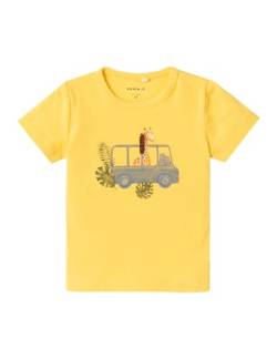 NAME IT Baby - Jungen Nbmhico Top Box T-Shirt, Gelb, 74 EU von NAME IT