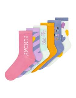 NAME IT Mädchen Nkflife 6P Socken, Serenity, 31/33 (6er Pack) von NAME IT