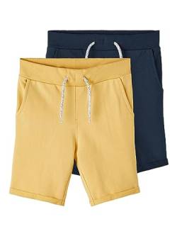 NAME IT Jungen NKMVERMO 2P Long SWE UNB F NOOS Shorts, Ochre/Pack:Packed with Dark Sapphire, 146 von NAME IT