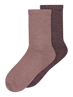 NAME IT Mädchen NKFWAKTA Wool/VIS 2P XXIII Socken, Peppercorn, 31/33 von NAME IT