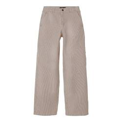 NAME IT Mädchen NLFRICTE TWI NW Wide Pant NOOS Hose, Mocha Meringue/AOP:with Stripes, 164 cm von NAME IT